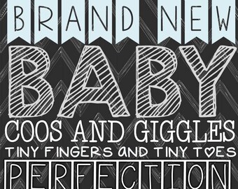 Neue Baby-Zeichensprache, 8 x 10 bedruckbar, Baumschule Schild, Tafel Zeichen, Instant Download