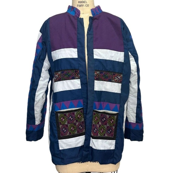 Quilted embroidered Psychedelic hippie vibes jack… - image 1