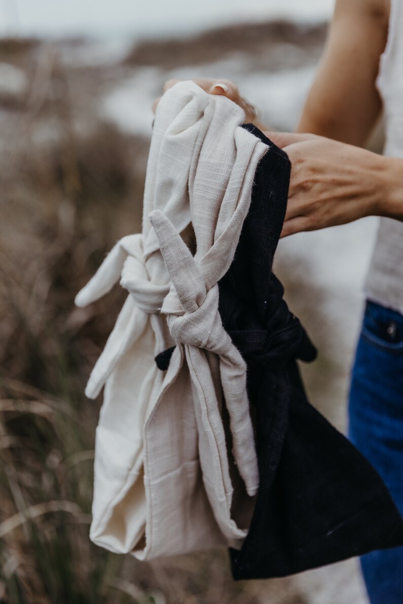 Handmade Linen Tie Bandeau Top image 5