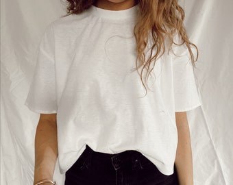 Women’s handmade boxy cotton cropped tee