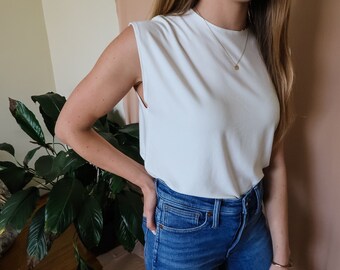 Women’s bamboo muscle tee handmade