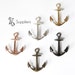 2 Pcs. Anchor connector.Anchor bracelets.Rope bracelets.Silver anchor.Bronze anchor.Golden anchor.Black anchor.Rose gold anchor.CO-0001Va