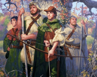 Wall Art - Classics Print - Robin and The Men of Sherwood - Robin Hood