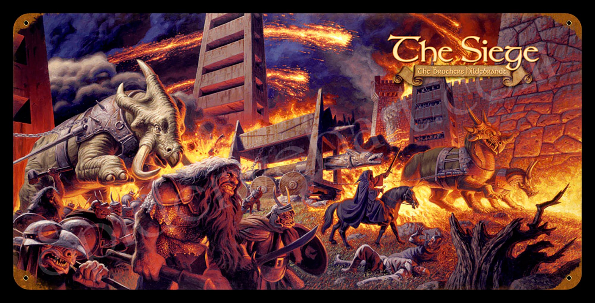 The Siege II - Vintage Tin Sign - Art by the Brothers Hildebrandt
