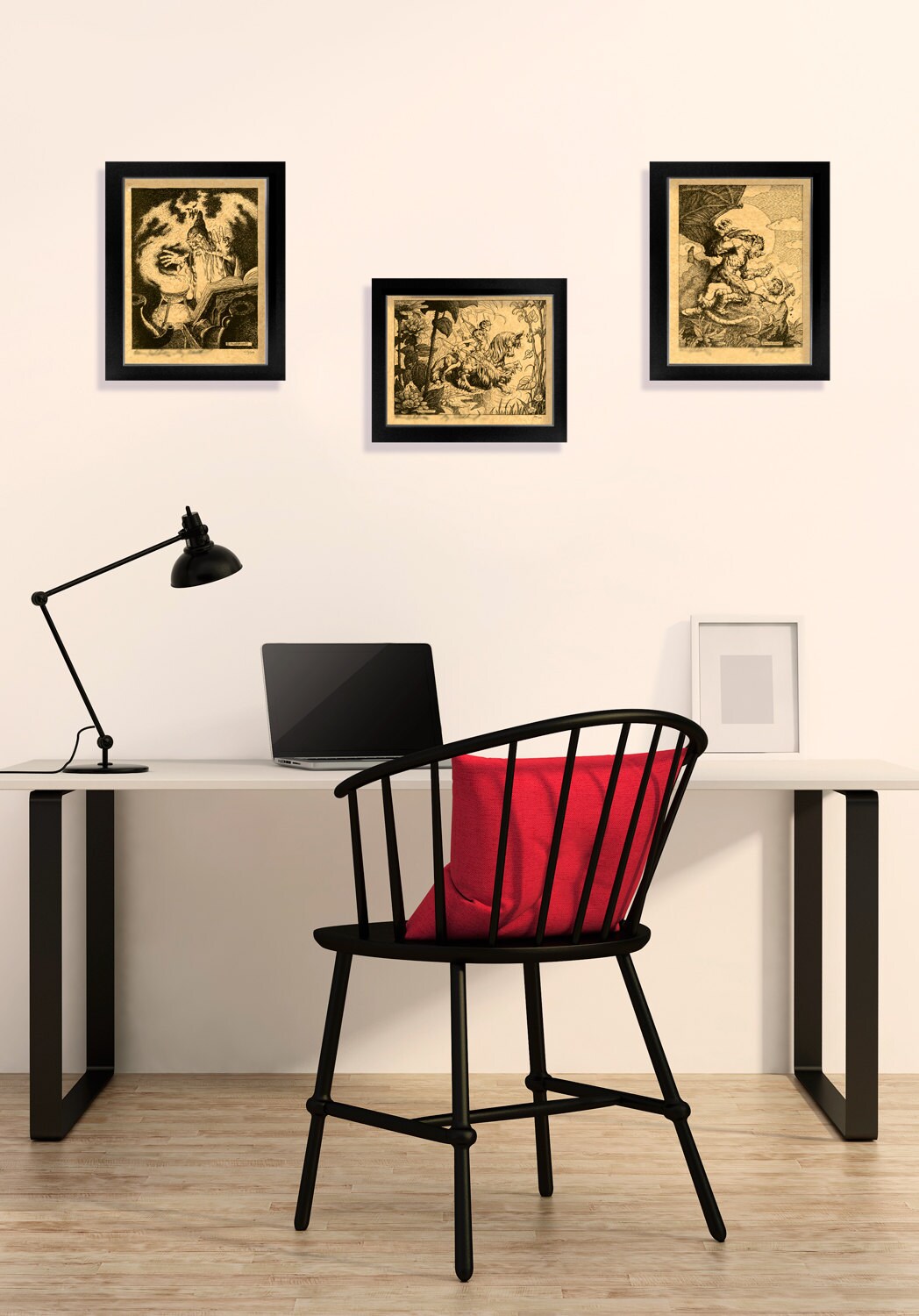 Wall Art - Parchment Print - 'the Wizard', Wizard Fantasy