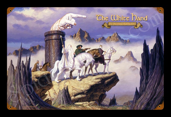The White Hand - Vintage Metal Sign - Art by the Brothers