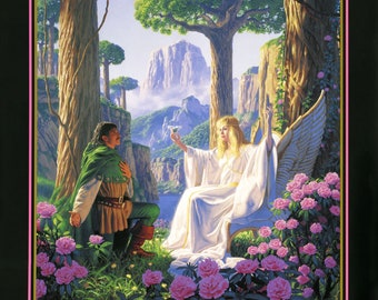 25x29 Elf Queen Fantasy Poster by Greg Hildebrandt, Personalized
