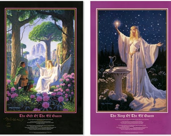 25x29 Elf Queen Fantasy Poster by Greg Hildebrandt, personalized and signed by Greg Hildebrandt