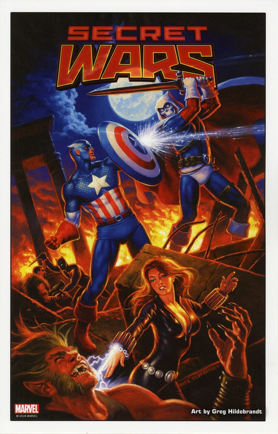Wall Art - Marvel Print - Secret Wars - Captain America - Marvel