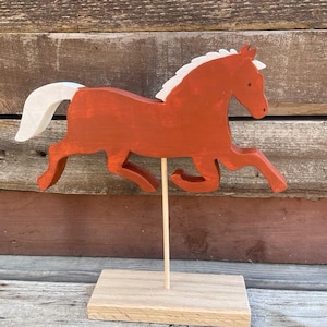 Decorative tabletop galloping horse weathervane, farm, country folk art