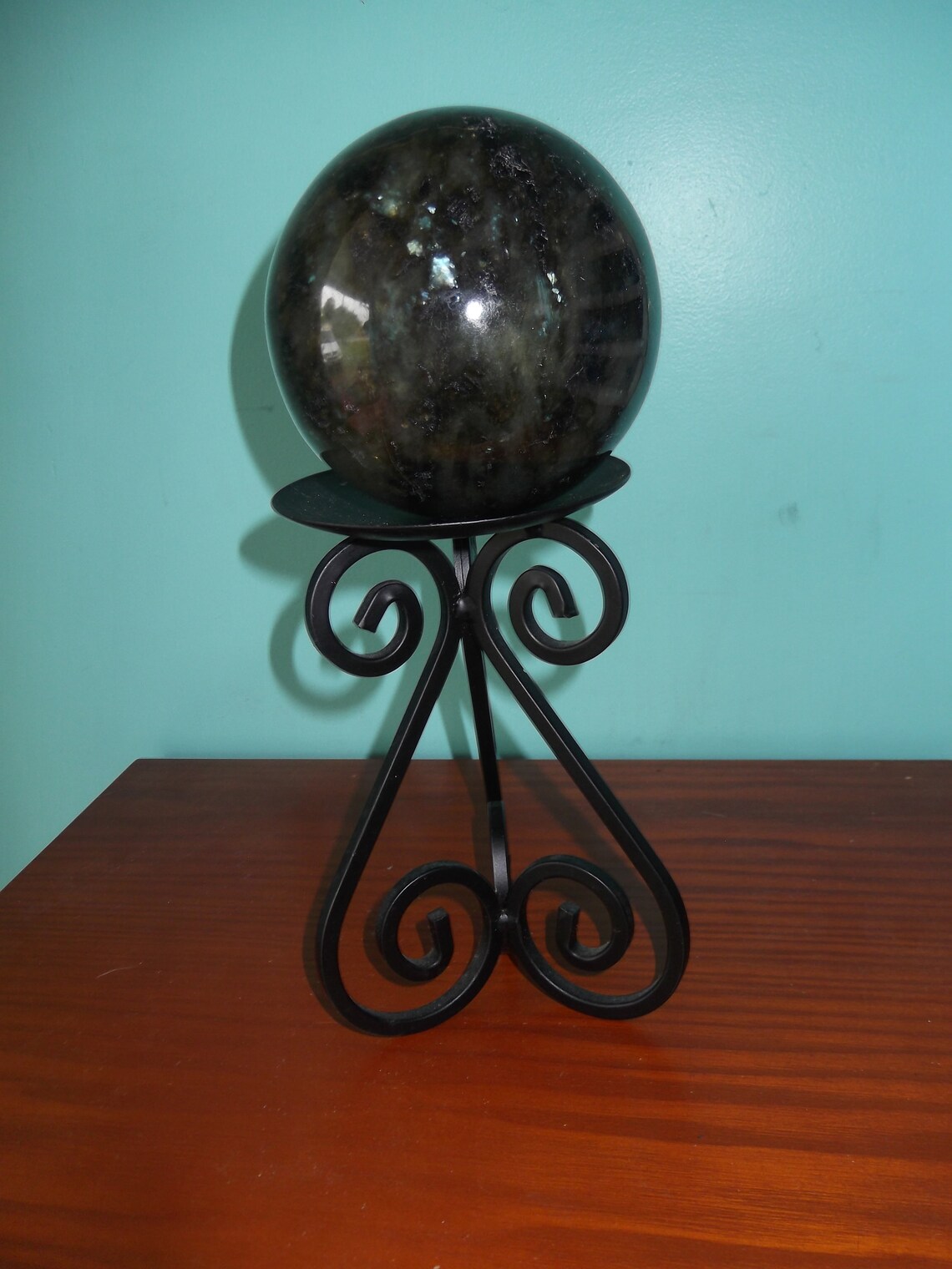 Cast Iron Sphere Standblack Sphere Holder Holds Large to Xl Etsy