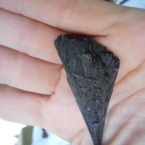 Large Black Kyanite Blade,energy,chakras,attunement,reiki,intuition,auras,base/root chakras,amuket,talisman,repel negativity