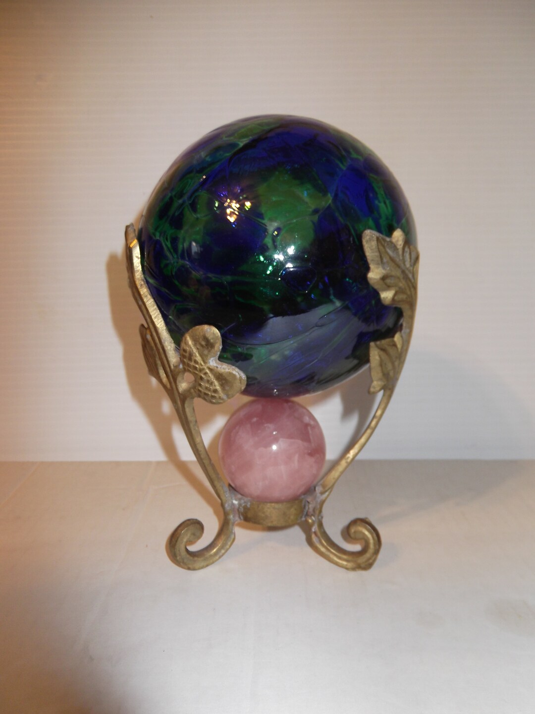 Large Brass Sphere Standtall Brass Sphere Holderbrass Sphere Etsy