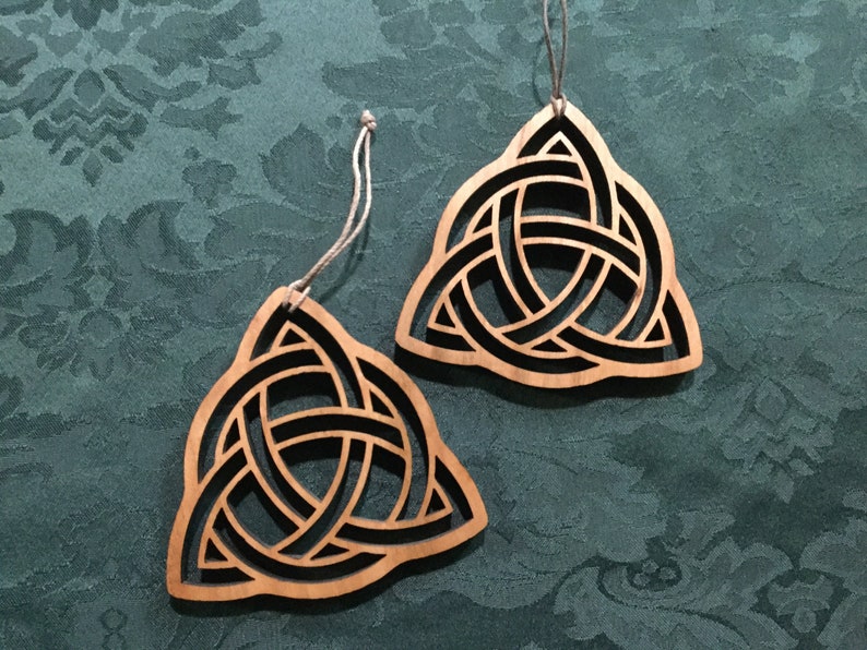 Celtic Trinity Knot Wooden Ornament Etsy