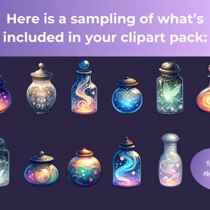 Magic Jars Clipart Pack - Transparent Background - Magical Jars ...