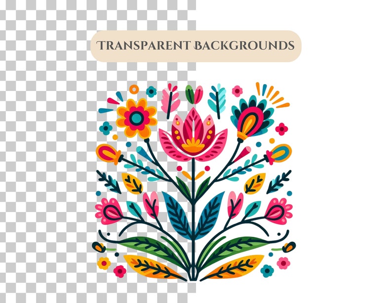 Fiesta Flowers Clipart | 44 PNG | Cinco De Mayo | Instant Download ...