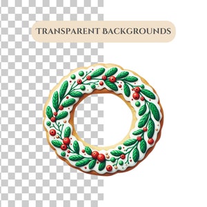 Peut inclure: Une couronne de pain d'&eacute;pices d&eacute;cor&eacute;e de feuilles vertes et de baies rouges. La couronne est une d&eacute;coration de f&ecirc;te festive.