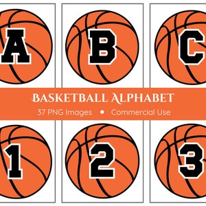 Basketball Alphabet | Alphabet PNG | Sport Font | Sports Clipart | Alphabet Clipart | Basketball Png | Instant Download | Basketball Clipart