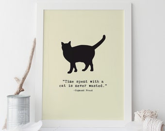 Cat Poster Cat Wall Art High-Quality Giclee Print Cat Quote Art Print Cat Quote Poster Kitten Poster Ikea Ribba Frame-Ready Cat Lover Gift