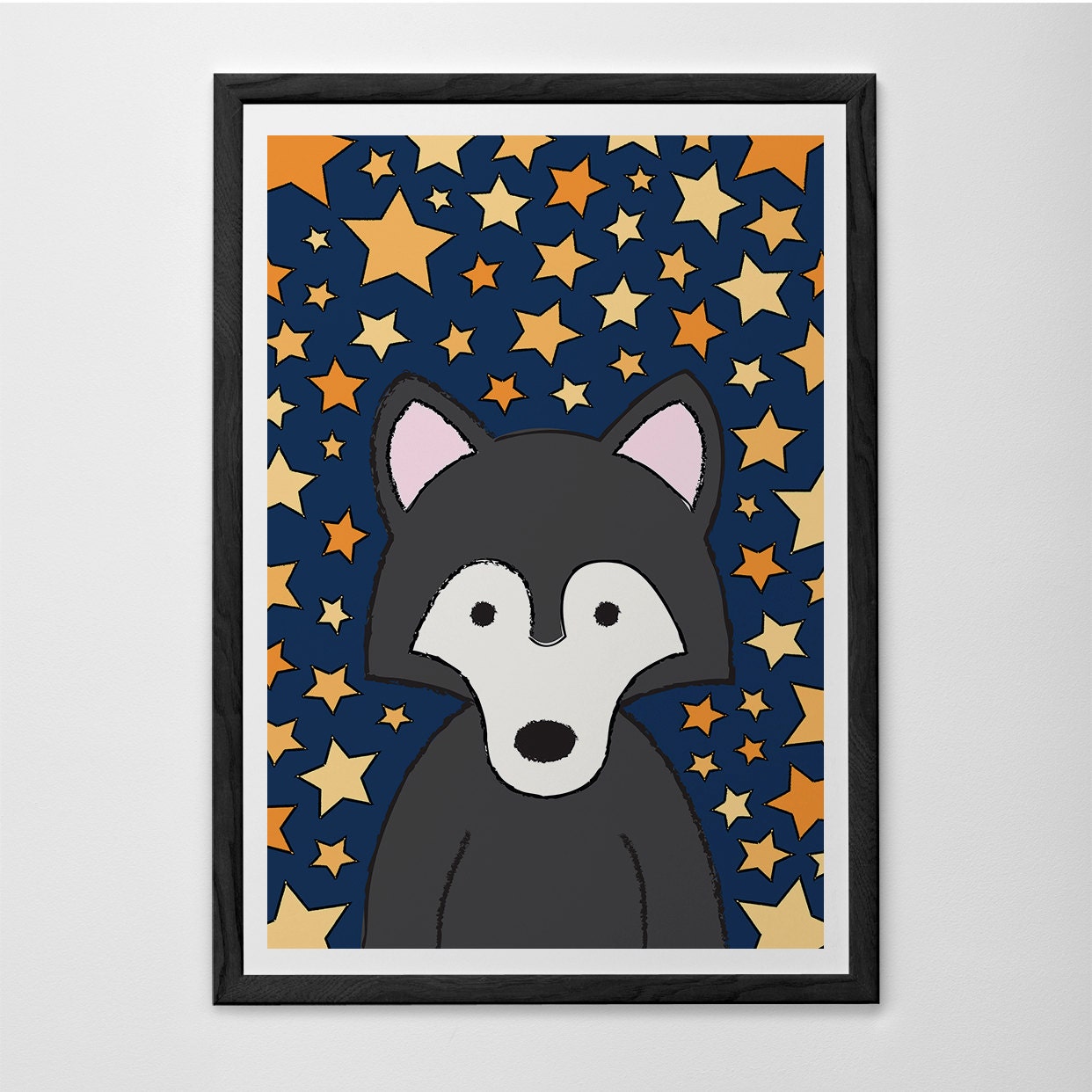 KIDS ROOM POSTER wolfy Wolf Nursery Room Art Print, Kids Room Art, Kids
