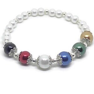 Salvation Stretch Bracelet Elegant Glass Pearls