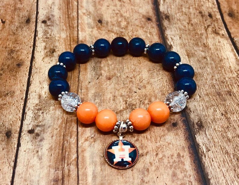 Houston Astros Sports Team Colors Orange Jade and Blue Lapis Etsy