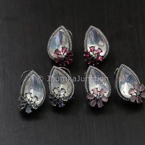 Pernos victorianos de Polki sin cortar, Pernos victorianos de polki Kundan, Pernos Kundan sin cortar, Pernos grandes de Polki Kundan