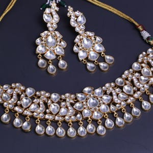 Jadau Kundan Necklace Set, Pachi Kundan Polki necklace, Royal Jaipur Necklace, Pachi Necklace, Handmade Kundan Set