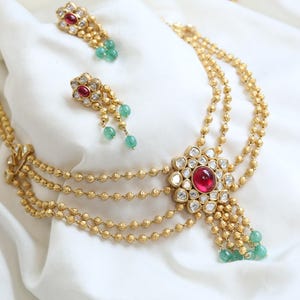 Polki Kundan necklace, Indian wedding, Bollywood Necklace, Kundan Necklace, Polki Kundan Necklace Stone Kundan, Amrapali