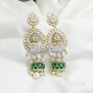 Kundan Chandbali,  Kundan Earrings,  Pachi Kundan Earrings, Jhumka, Gold Pearl earrings, Jadau Kundan Earrings