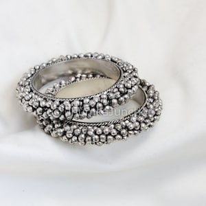 Silver tone bangle , Ghungroon Bangle, Silver Finish Bangle  Kada, Bangle