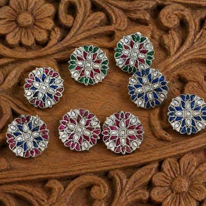 Fusion Kundan Oxiderade Örhängen, Silverton Örhänge, Indiska Smycken, Silverlook Örhänge, Jhumka, Tribal