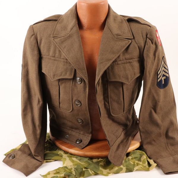 WWII ERA  Enlisted Man’s Jacket Patched to 8th Army