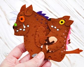 The Gruffalo Finger PuppetsFlannel boardFelt StoryECEPreschoolCircle TimeStory timeTeacher ResourceCreative playkid giftHomeschool
