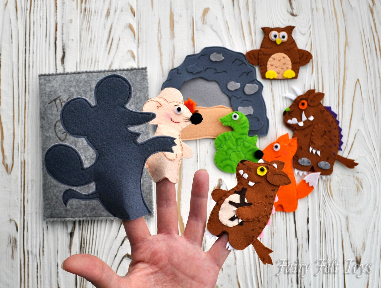 Gruffalo Finger puppets Felt story Etsy