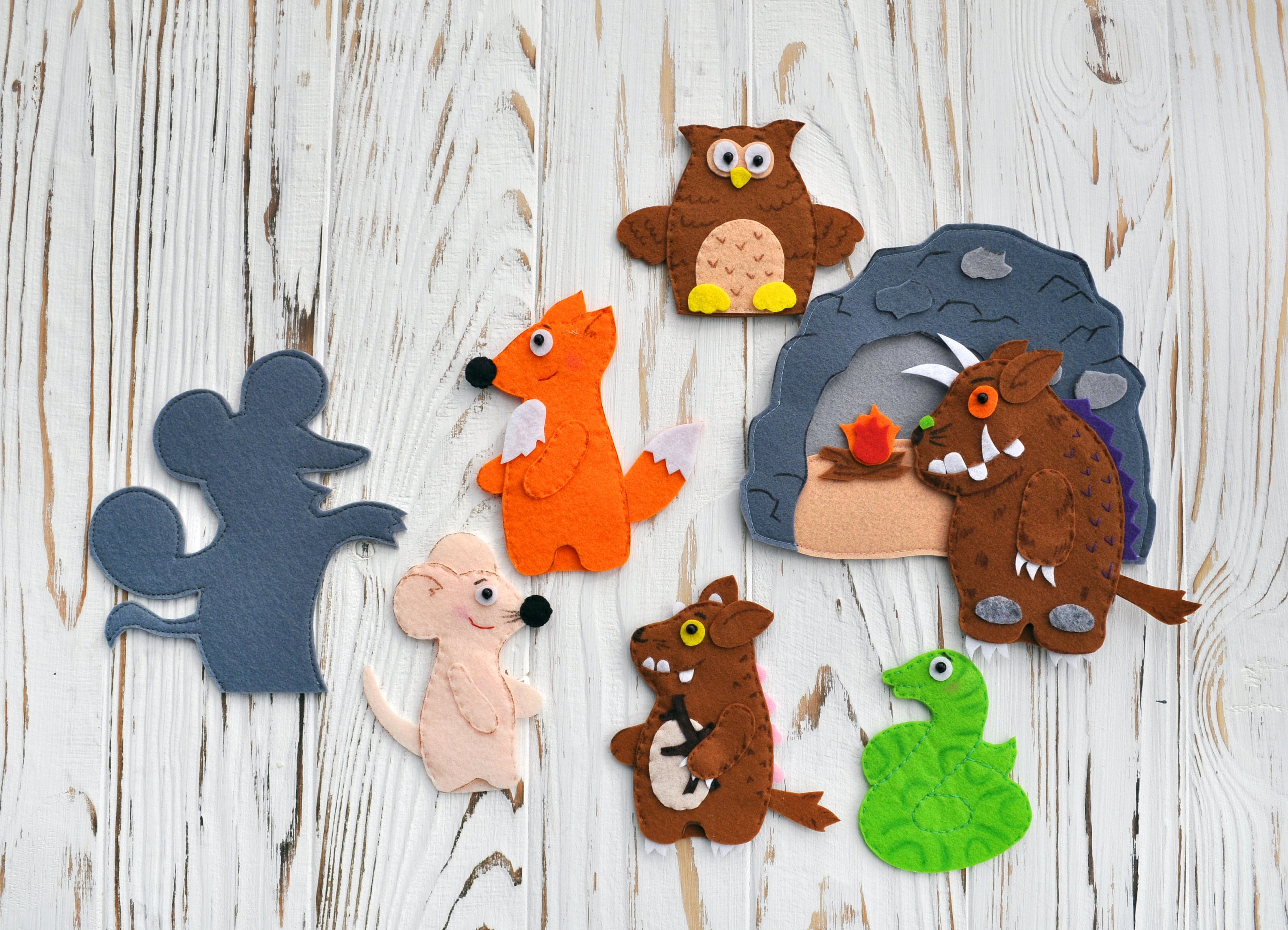 Gruffalo child Finger puppets set | Etsy