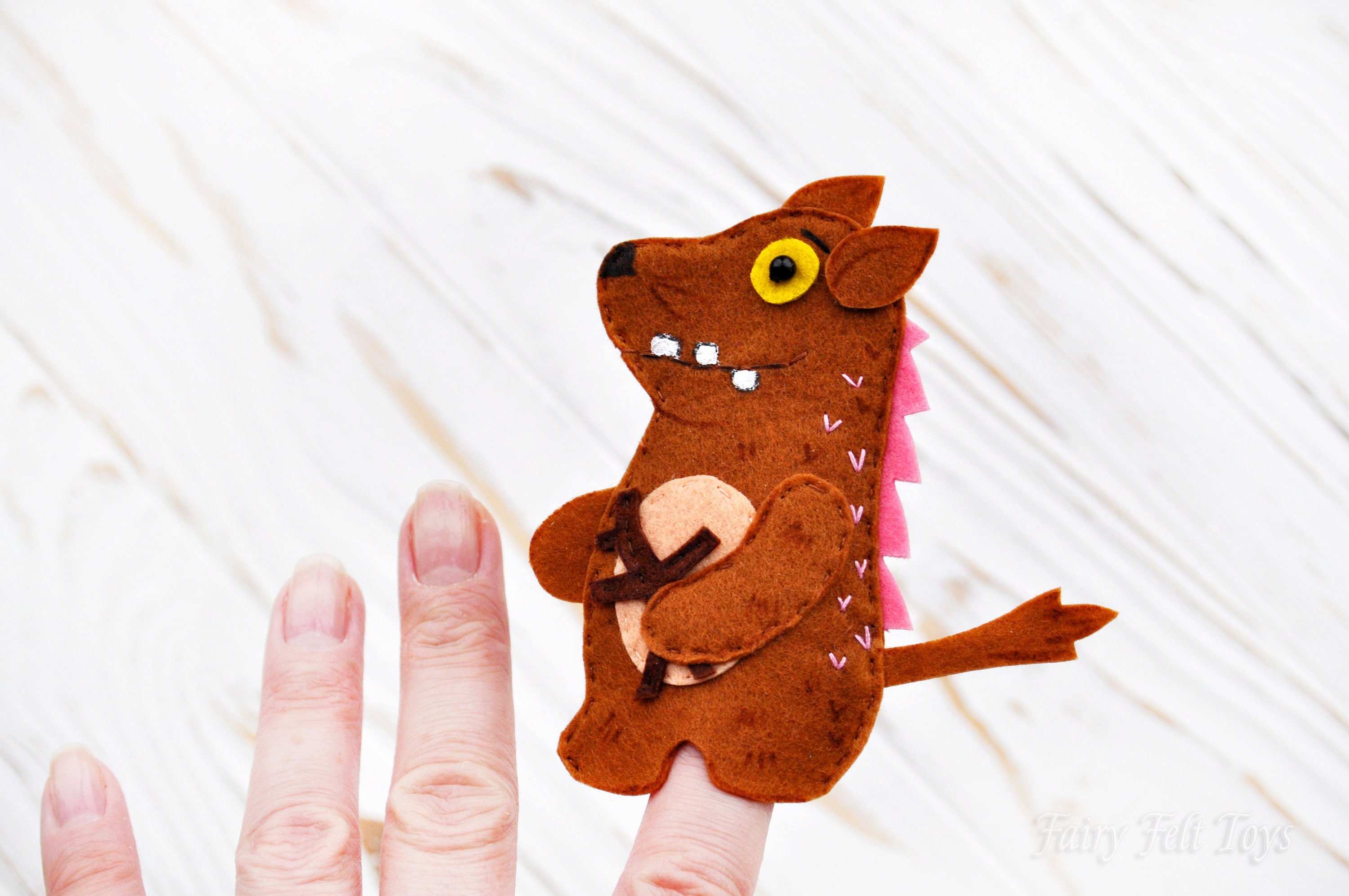 Gruffalo child Felt finger puppets Storytelling puppet for | Etsy