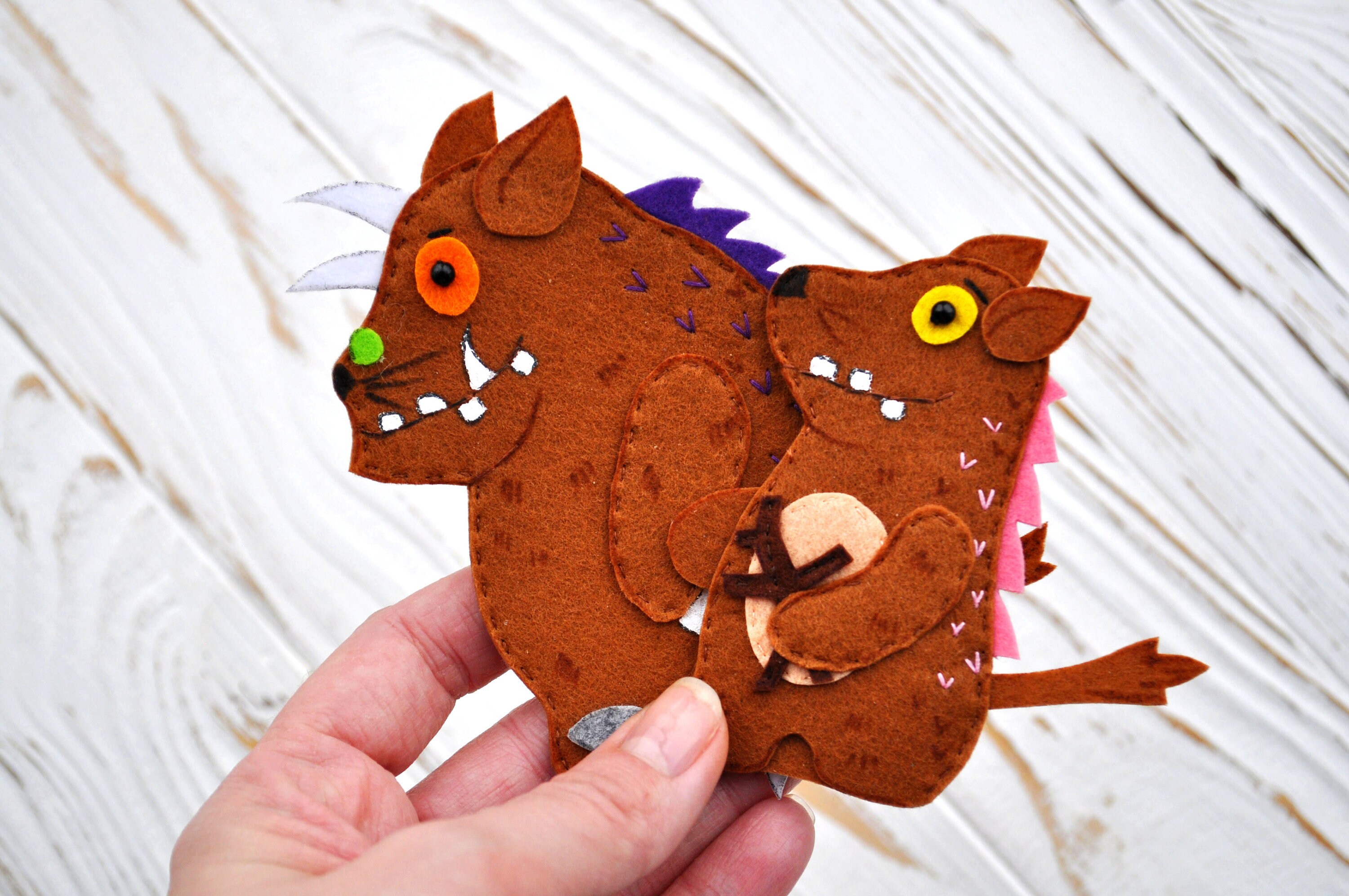 Gruffalo child Finger puppets set | Etsy