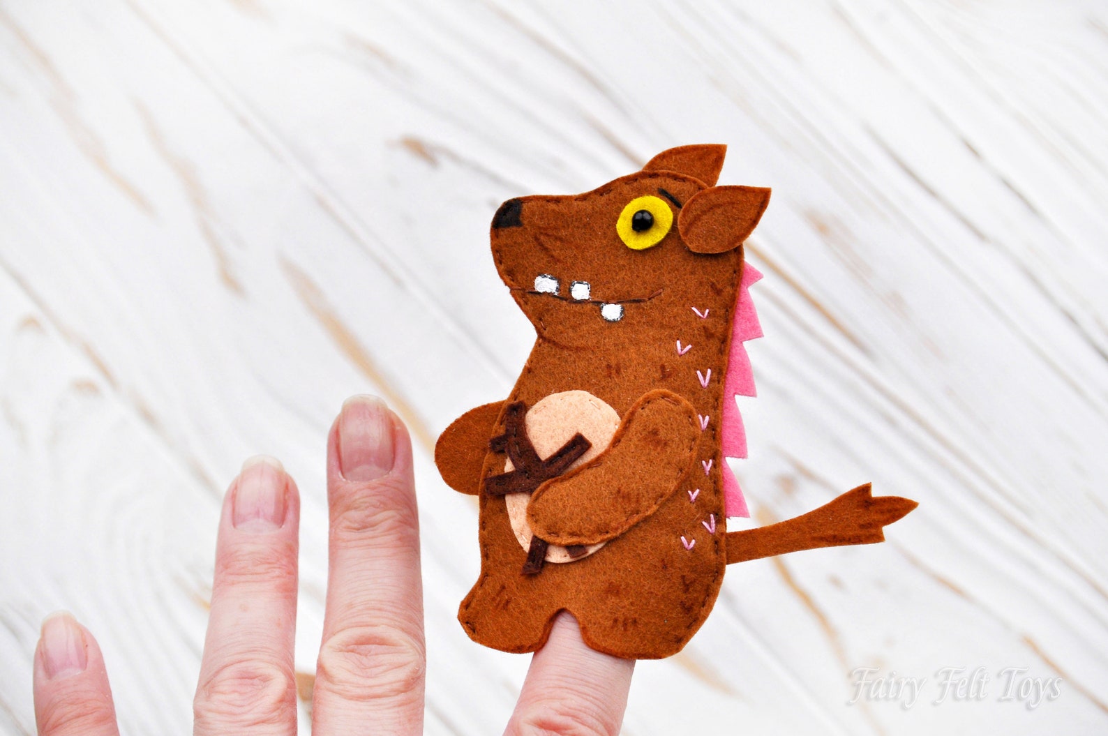Gruffalo Felt finger puppets Handmade kids puppet show. Etsy