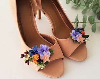 Flower SHOE CLIPS, Accessoires de mariage d'été, Clips de chaussures bleus, Cadeaux de demoiselles d'honneur, Clip de chaussure de mariée, Cadeau pour elle, Accessoires de mariage