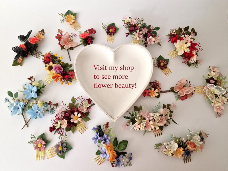 Summer floral hair pins, Wedding flower accessories, Hawaii wedding inspiration, Flower pins, Bridal headpiece, Hair clips, Fleurs Cheveux image 2