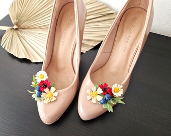 Clip per scarpe a fiori, scarpe da sposa estive, clip da sposa, regalo per amore, scarpe a fiori, clip per scarpe floreali, accessori da sposa, Clip de Fleurs