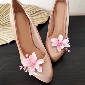 Magnolia Floral Shoe Clips, Flower Feliz, Unique Gift for Her, Wedding Accessories, Pink Shoe Clips, Princess Costume, Frida Khalo, Ballet