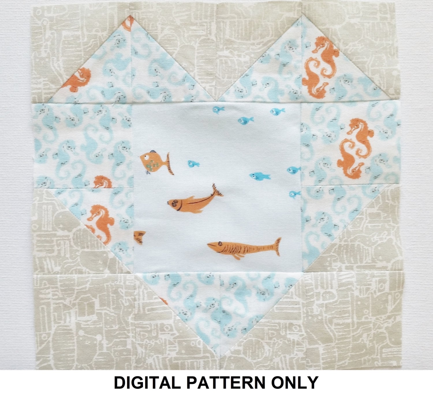 Fussy Cut Heart Mug Rug Pattern Digital PDF Make a Fabric Etsy