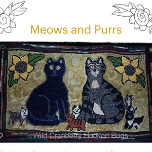 Patrón de enganche de alfombra con gancho de gato primitivo (¡no la alfombra!) Descarga de archivos pdf digitales a su computadora