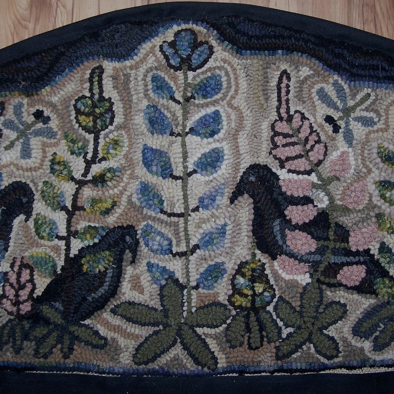 Hooked Rug Crows - Etsy