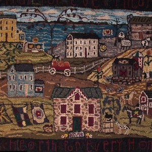 Digital Download PDF Pattern for Primitive Hooked Rug Hooking A Mat for Every Hearth Pictorial (not the rug!)  Digital PDF ©