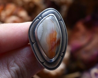 Sterling Silver and Agate Ring