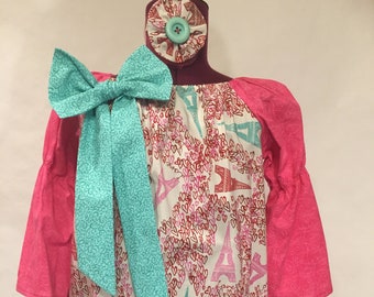 Valentine's Day Eiffel Tower Heart Dress Size 4T