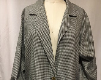 80's Joanna Houndstooth Blazer Size 20W